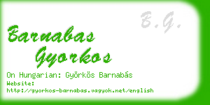barnabas gyorkos business card